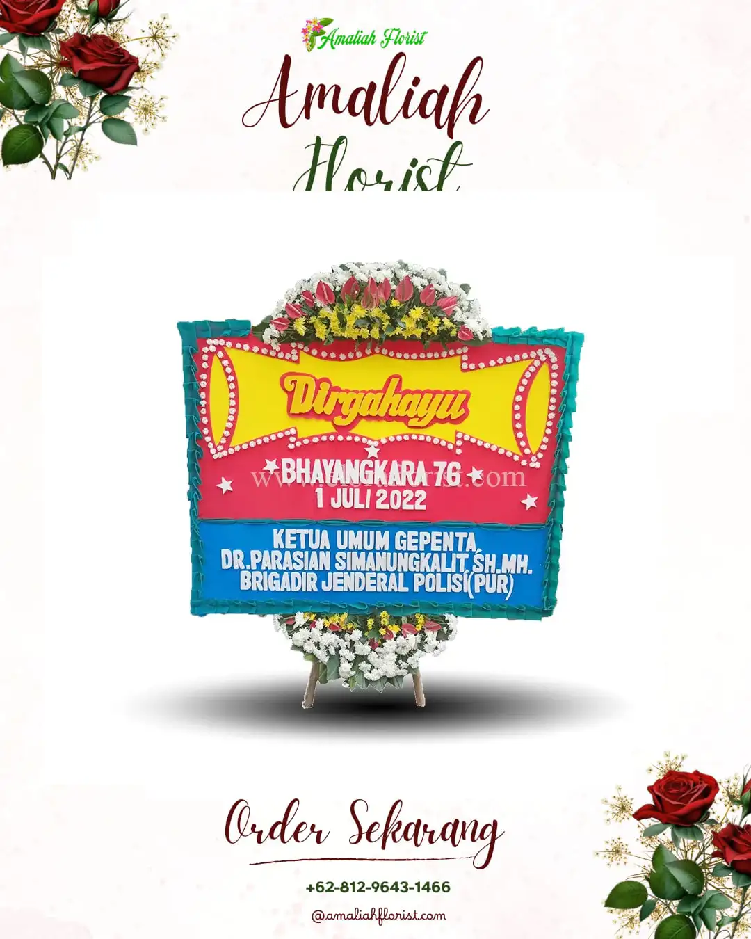 Papan Bunga HUT Ulang Tahun Kebontunggul